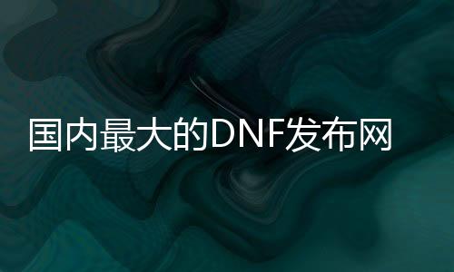 海内最大的DNF发布网